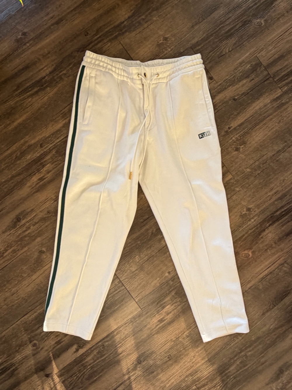 Kith White Sweatshorts with Blue Gradient Waist Tag